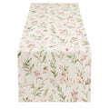 Runner da Tavolo Floreale Beige e Rosa 180x40 cm
