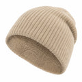 Berretto Invernale in Maglia a Coste Beige