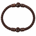 Bracciale intrecciato marrone regolabile da uomo