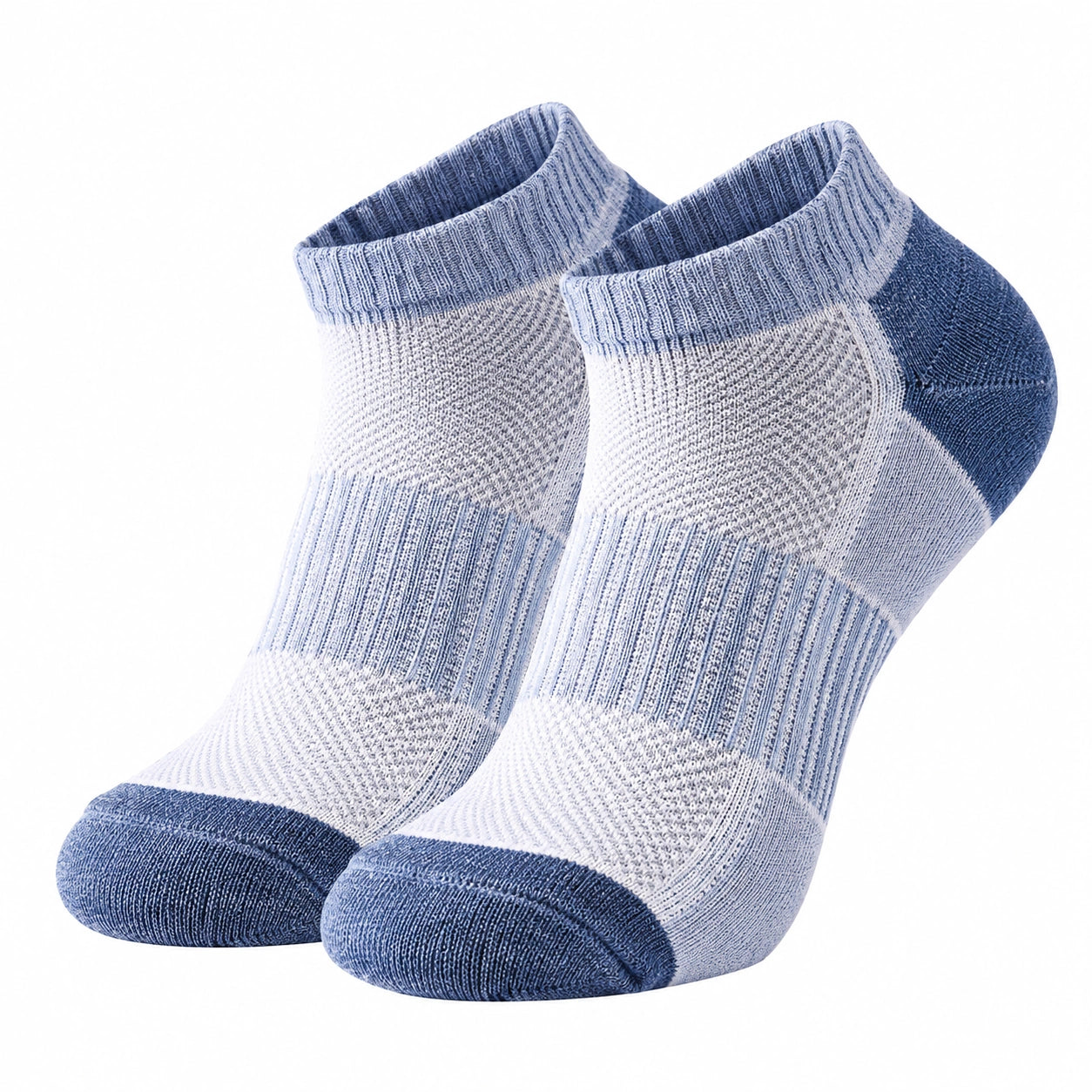 Calzini Sportivi alla Caviglia Traspiranti Bianco/Blu Unisex