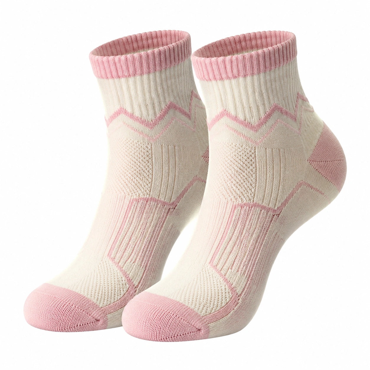 Calzini Sportivi Traspiranti alla Caviglia Rosa/Bianco