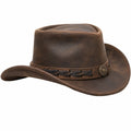 Cappello Cowboy Marrone con Protezione UV e Tesa Larga
