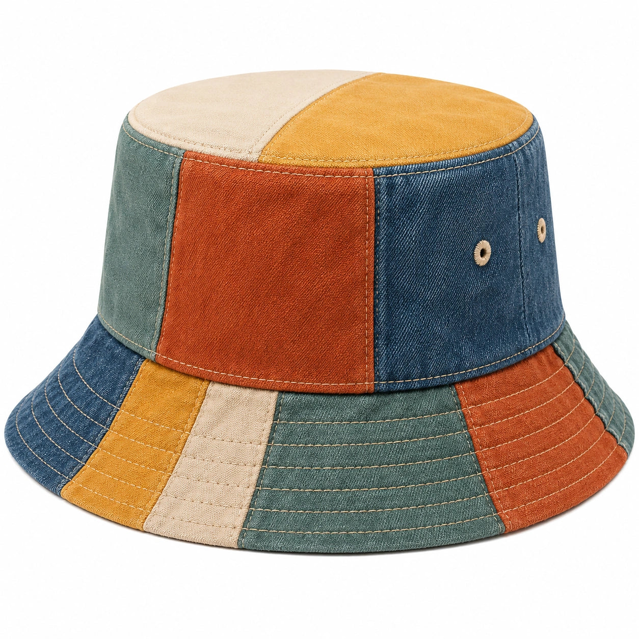 Cappello a Secchiello Patchwork Multicolore