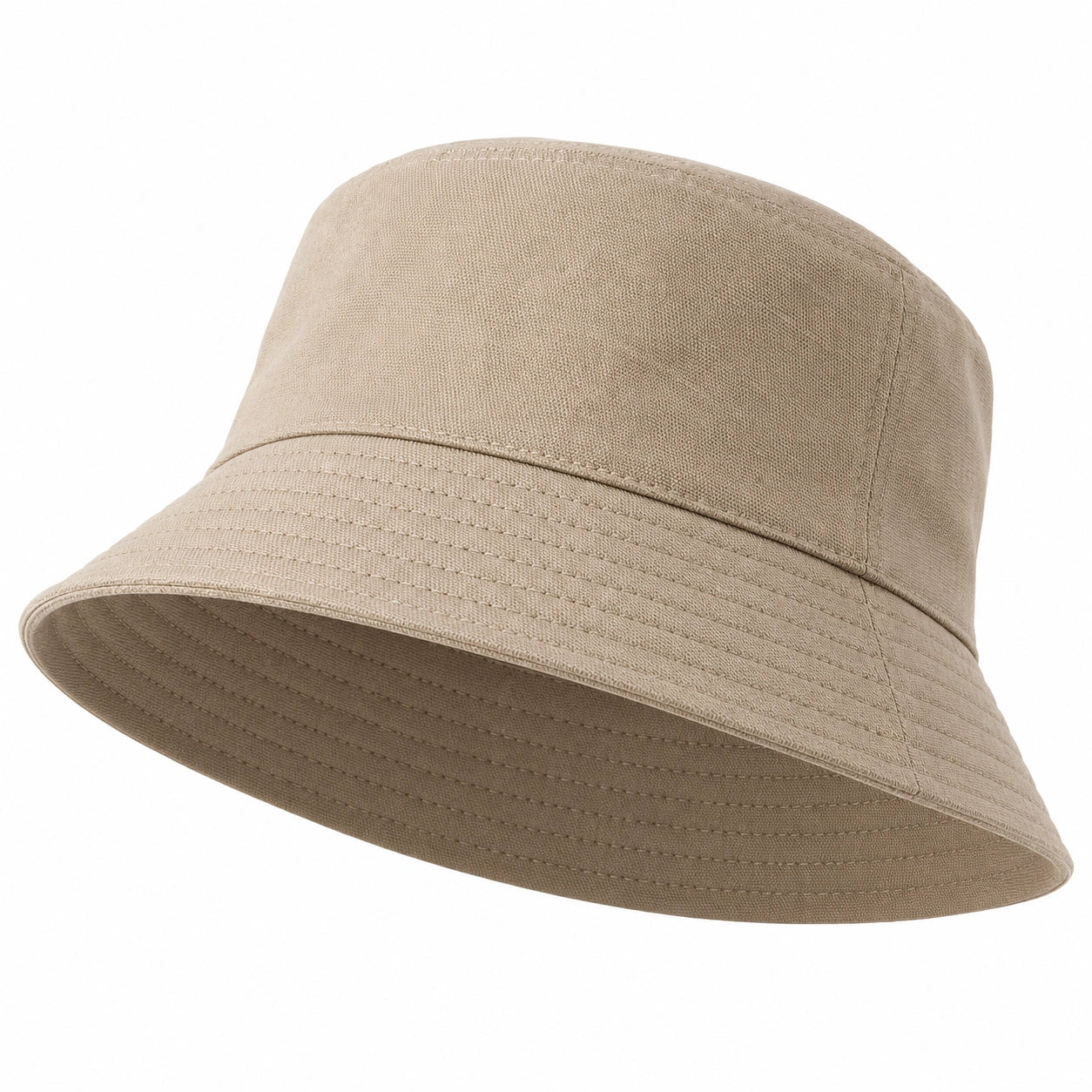 Cappello a secchiello beige unisex